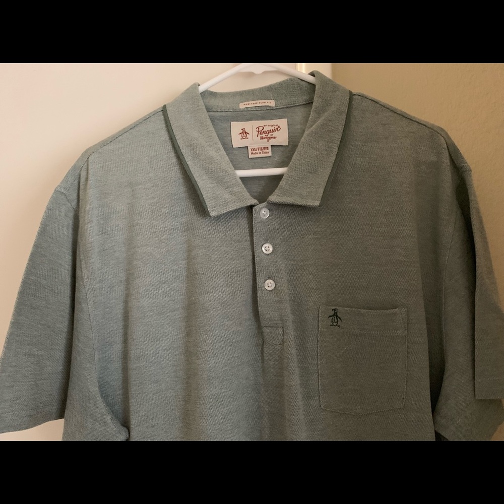 Original Penguin grey polo. XXL size excellent.
